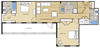 2 Bed2 Bath 954sf Floor Plan 2 Bed2 Bath 954sf Floor Plan at Clayborne Apartments, Alexandria, 22314